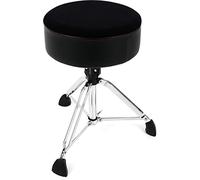 Gibraltar Drum Stool, Taburete para tambor 9000 Series Round Softy, 9608SFT (Diámetro: 35cm, Material Cordura y Asiento de Vinilo, Super Lock, Posición Trípode, Pies de Goma 'Super Foot')