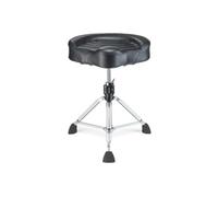 Gibraltar Taburete de batería, Drumhocker 9800 Series - 9808SS-BK - Asiento Tipo Silla de Montar de 17" cojín de Espuma con Memoria Vinilo Negro/Schwarz - Doble Refuerzo