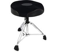 Gibraltar Taburete de Tambor Serie 9000 Air Tech Redondo 2-Tonos, 9608RW2T (Diámetro: 43cm, Asiento de Tela de Malla Seca, Super Lock, Eje de Ajuste de Altura, Pies de Goma 'Super Foot')