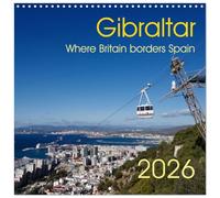 Gibraltar - Where Britain borders Spain (Wall Calendar 2026 12" x 24" / 30 x 60 cm (abierto)) CALVENDO 12 Month Wall Calendar