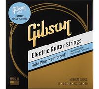 GIBSON ACCESSORIES Cuerdas Brite Wire 'Reinforced' Electric Medium 11-14-18-28-38-50, para guitarra eléctrica (SEG-BWR11)