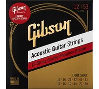 GIBSON ACCESSORIES Cuerdas Phosphor Bronze Acoustic Light 12/12-16/16-24/10-32/14-42/20-53/30, para guitarra acústica (SAG-PB12L)