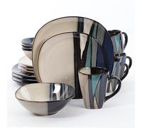 Gibson Elite Althea - Vajilla reactiva, 16 unidades, color verde azulado