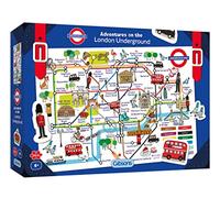Gibsons Adventures on the London Underground - Rompecabezas infantil de 250 piezas XL para niños de 6 años en adelante, Gran Bretaña, Londres, rompecabezas sostenible para niños, tablero 100%