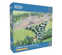 Gibsons Aiming High Flying High - Rompecabezas de 500 Piezas para Adultos - Pantalla Vulcan XH558 de Matthew Emeny - Regalo para coleccionistas de aviación Militar - Premium sostenible Fabricado en