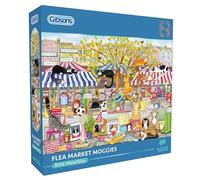 Gibsons Flea Market Moggies - Rompecabezas de 1000 Piezas para Adultos, Gatos encantadores y Escena de Mercado por Kate Mawdsley, Fabricado en Reino Unido/UE, Regalo Ideal para los Amantes de los