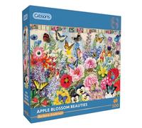 Puzle de 500 piezas de flores de manzana, rompecabezas de jardín de mariposas y flores, puzle sostenible para adultos, rompecabezas premium 100% reciclado, gran regalo para adultos Gibsons
