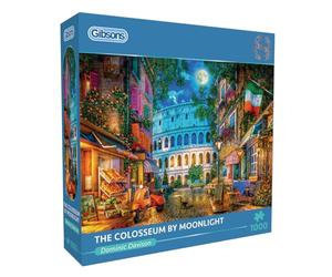 Gibsons Gibsons Games - Rompecabezas de 1000 piezas para adultos mayores de 12 años, Roma, ciudad, italiana, sostenible, premium, tablero 100% reciclado, de The Colisseum by Moonlight