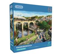 Gibsons Knaresborough - Rompecabezas de 1000 piezas para adultos | Rompecabezas histórico de tren de vapor de viaducto | Rompecabezas sostenible premium 100% reciclado | Gran regalo | Gibsons Games