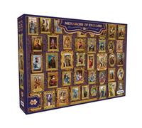 Gibsons Monarchs of England - Rompecabezas de 1000 piezas para adultos, rompecabezas desafiante de la historia de reyes y reinas, rompecabezas sostenible y grueso, línea de tiempo de la familia real