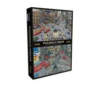 Gibsons Piccadilly Circus Through the Decades - Rompecabezas de 1000 piezas histórico icónico de Londres, rompecabezas sostenible para adultos y adolescentes, tablero 100% reciclado, gran regalo |
