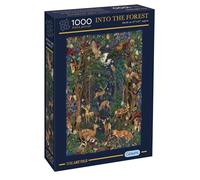 Gibsons Rompecabezas de 1000 piezas Into the Forest, arte de animales del bosque, tablero reciclado de alta calidad, colección de archivos de arte, rompecabezas relajante para adultos y regalo de