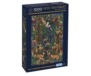 Gibsons Rompecabezas de 1000 piezas Into the Forest, arte de animales del bosque, tablero reciclado de alta calidad, colección de archivos de arte, rompecabezas relajante para adultos y regalo de