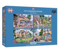 Gibsons 500 The Gardener's Round (4 Puzzles) Rompecabezas, Multicolor, (GIBG5047)