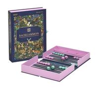 Gibsons The Art File Backgammon - Juego de mesa de madera de lujo con diseño de bosque, para 2 jugadores, a partir de 6 años, juego de estrategia clásico con dados y damas, regalo británico premium