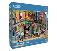 Gibsons The King'S Arms - Rompecabezas de 500 Piezas para Adultos, Rompecabezas de Pub británico por Greg Giordano, Rompecabezas sostenible Fabricado en el Reino Unido/UE para los fanáticos de los