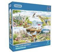 Gibsons The Lake District - Rompecabezas de 1000 Piezas para Adultos, Naturaleza y Arquitectura, Obras de Arte del Parque Nacional del Reino Unido por Richard MacNeil, Rompecabezas sostenible prémium
