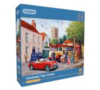 Gibsons Touring The Town - Rompecabezas de 500 Piezas para Adultos, Coches Vintage y Escena de Pueblo británico, Regalo nostálgico, Tablero 100% Reciclado más Grueso, Calidad Gibsons
