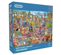 Gibsons Upcycled Garden - Rompecabezas de 1000 piezas para adultos - Escena colorida de inspiración de jardín por Janice Daughters - Rompecabezas sostenible de primera calidad fabricado en Reino Unido