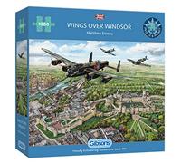 Gibsons Wings Over Windsor - Rompecabezas de 1000 piezas de aviones de guerra militares, rompecabezas sostenible para adultos y adolescentes, tablero 100% reciclado de primera calidad, gran regalo