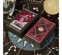 GIBZ Cartas de Tarot de Diseño Original, Baraja de PVC Esmerilado con Palabras Clave y Estuche de Papel para Principiantes, Rosa