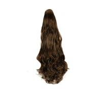GIBZ Coleta Postiza Onduladas con Clip Extensiones Cola de Caballo Largos Postizos de Pelo para Muje Fiestas Marrón 6 60-65cm
