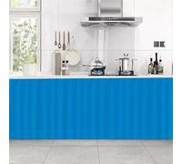 GIBZ Cortina Corta Rectangular, Cenefa Sólida para Armario, Resistente al Polvo, Cortinas Pequeñas para Cocina, Azul Real, 40x70cm (An x Al)