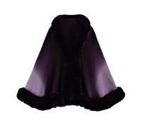 GIBZ Estola de Pelo Sintético Mujer Bolero Poncho Capa Chal de Pelo Abrigo para Fiesta Bodas Novia Invierno Vestido de Noche, Morado