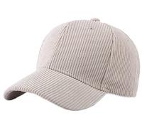 GIBZ Gorra de Béisbol Vintage Unisex, Sombrero de Sol de Pana Ajustable con Visera Curva, para Deportes al Aire Libre, Beige