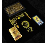 GIBZ Originales Tarot Lámina de Oro de Lujo Cartas Deck Tarot Set 78 Piezas
