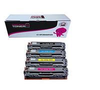 GICAM Toner CB540A Pack Tóner Compatible con HP CB540A Pack . Alto Rendimiento Válido para Impresoras: Color LaserJet CP1215 / CP1515 / CP1518 / CM1312 / 1514N / CP1514 / CP1510 / CP1217 / CP1515n