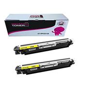 GICAM TONER CE312A X 2 Unidad Tóner Compatible con HP CE312A. Alto Rendimiento Válido para Impresoras: Laserjet Pro CP1025 / CP1025nw / 100 Color MFP M175a / 100 Color MFP M175nw / M275 / CP1020
