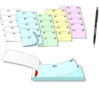 Gicaprice Bloques Numerados del 1 al 1000 Tamaño 13 x 6 cm Pack de 10 Bloques de Colores Mixtos para Eventos, Fiestas, Ferias, Sorteos y Sorteos + Bolígrafo Táctil Gratis GICAPRICE