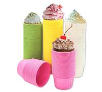 Gicctyble 200 moldes de papel para magdalenas y cupcakes, resistentes a la grasa, de calidad alimentaria, para hornear, postres, fiestas, cumpleaños, bodas