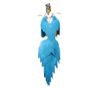 GICIR Vestido De Baile Latino For Mujer Con Brillantes Diamantes De Imitación, Personalizado, Estilo Halter, Cha Cha Cha, Tango, Competición, Disfraz Lírico.(Sky Blue C,XXS)
