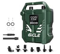 GICLE Bomba eléctrica SUP de 22 PSI, con conector de coche de 12 V CC, inflado rápido de doble etapa para tabla de remo, barco, tienda de campaña