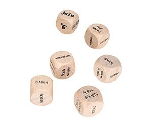 GICO Juego de 6 dados de decisión para decisiones en todas las situaciones, cuándo, hogar, qué hacemos, tiempo libre y sí-no-jain dados, juego electrónico