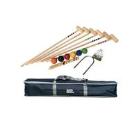 GICO Juego de Croquet (100 cm) Familia - Divertido Juego para el Aire Libre o el jardín para niños y Adultos, con componentes de Calidad Fabricados en Madera Maciza. 3246