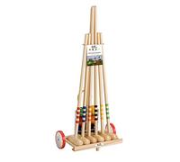 GICO Juego de Croquet Familia-Divertido Juego para el Aire Libre o el jardín para niños y Adultos, con componentes de Calidad Fabricados en Madera Maciza. 3111