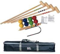 GICO KROBOC Juego de Croquet y Petanca Divertido Juego para el Aire Libre o el jardín para niños y Adultos, con componentes de Calidad Fabricados en Madera Maciza. 3108