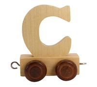 GICO Letras de madera, colgante de tren, locomotora, vagón, A-Z, altura 5,5 cm