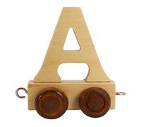 GICO Letras de Madera, Train Trailer, Locomotora, vagón, A-Z, Altura. 5,5 cm
