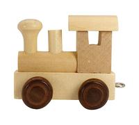 GICO Letras de Madera, Train Trailer, Locomotora, vagón, A-Z, Altura. 5,5 cm