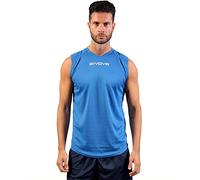 Gicova Shirt Smanicato Givova One Camiseta Sin Mangas, Hombre, Azul, 3XL