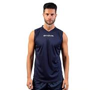 Gicova Shirt Smanicato Givova One Camiseta Sin Mangas, Hombre, Azul, M