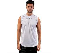 Gicova Shirt Smanicato Givova One Camiseta Sin Mangas, Hombre, Blanco, XL