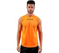 Gicova Shirt Smanicato Givova One Camiseta Sin Mangas, Hombre, Naranja, XL