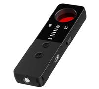 GiDaCom Detector de microespías y GPS para coche, casa, oficina, cámaras y señales inalámbricas profesionales y de bolsillo con doble alarma y linterna LED (T4)