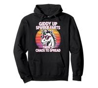 Giddy Up Sparkie Farts Hay Caos para difundir el Amor Unicor Sudadera con Capucha