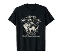 Giddy Up Sparkle Farts Funny Gen Z Chaotic Witty Sátira Meme Camiseta
